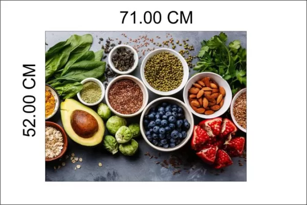 Yadav Stickers 52 cm Nutritious food kitchen wall sticker Self Adhesive Sticker  (Pack of 1)