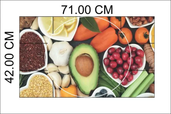 Yadav Stickers 42 cm Superfoods kitchen poster wall sticker Self Adhesive Sticker  (Pack of 1)