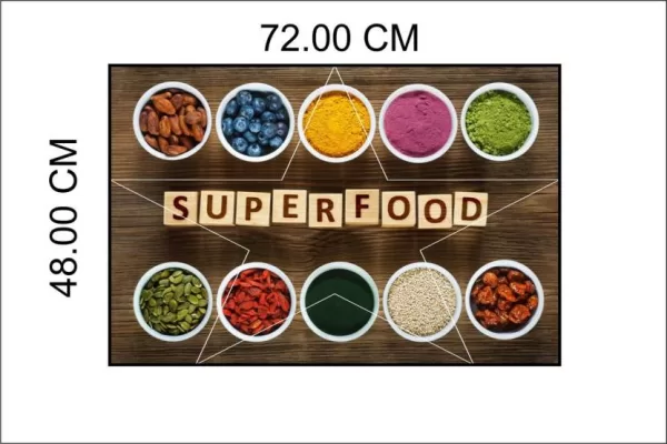 Yadav Stickers 48 cm Superfoods kitchen poster wall sticker Self Adhesive Sticker  (Pack of 1)