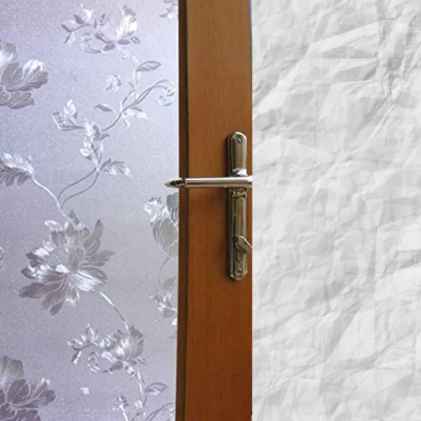 Yadav Stickers 720 cm Window Glass Film Sticker-Flower Frosted Film-12x60 Inch Self Adhesive Sticker  (Pack of 1)