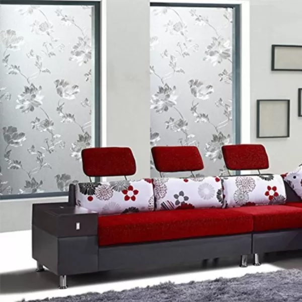 Yadav Stickers 30.48 cm Window Glass Film Sticker-Frosted Rose Flower-12X60 Inch Self Adhesive Sticker  (Pack of 1)
