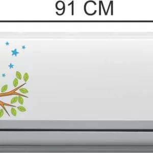 Yatos 30 cm Multi Color Decorative Air conditioner Sticker - AC Sticker_PCAC78 Self Adhesive Sticker  (Pack of 1)