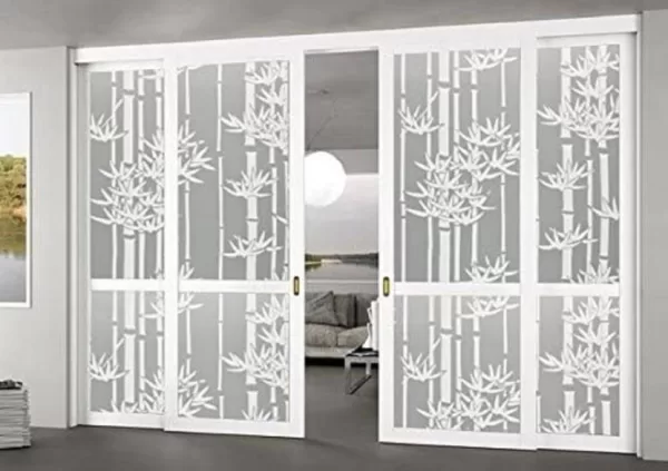 Yadav Stickers 2194.56 cm Window Glass Film Sticker -Bamboo Design -24X36 Inch Self Adhesive Sticker  (Pack of 1)