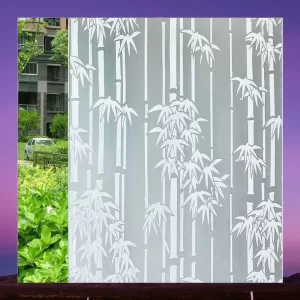 Yadav Stickers 288 cm Window Glass Film Sticker-Bamboo Design-12X24 Inch Self Adhesive Sticker  (Pack of 1)