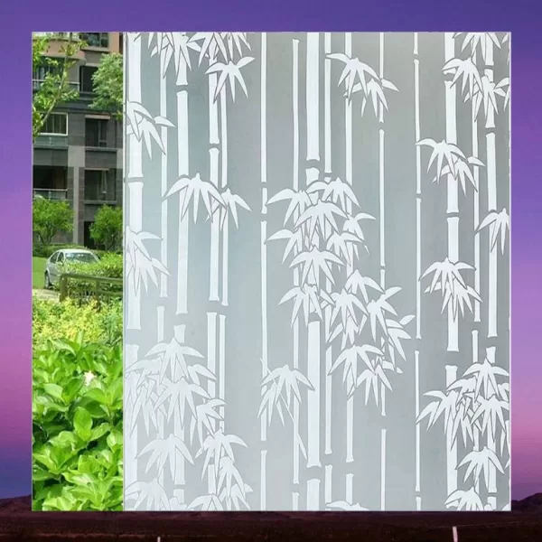 Yadav Stickers 288 cm Window Glass Film Sticker-Bamboo Design-12X24 Inch Self Adhesive Sticker  (Pack of 1)