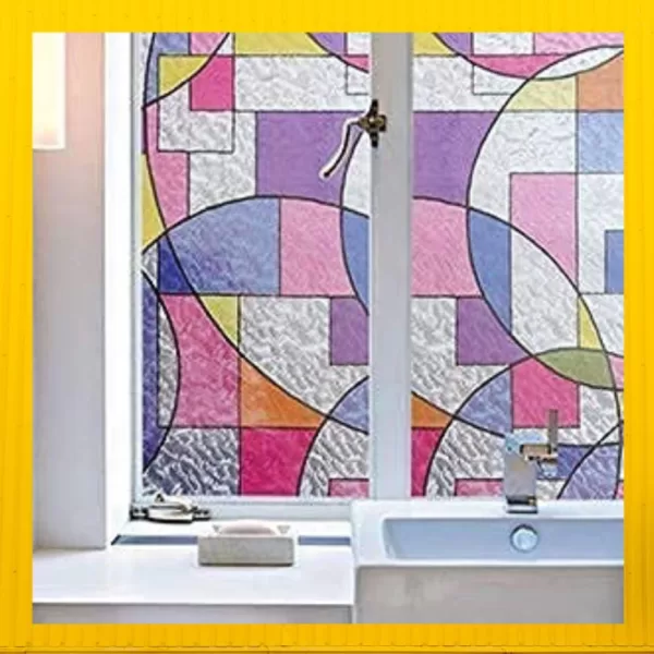 Yadav Stickers 1097.28 cm Window Glass Film Sticker -Multicolor-12X24 Inch Self Adhesive Sticker  (Pack of 1)