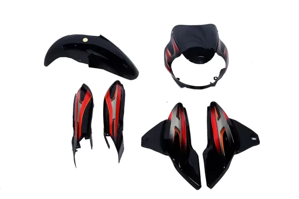 Ultra Full Body Kit For DISCOVER 125 H1 BLACK RED