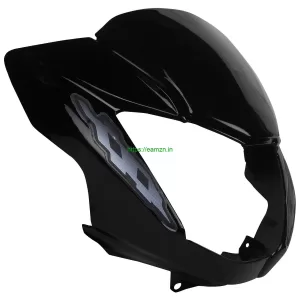 Ultra Headlight Visor For GLAMOUR TYPE5 BLACK GREY