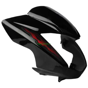 Ultra Headlight Visor For GLAMOUR TYPE4 BLACK SRED