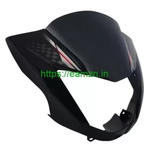 Ultra Headlight Visor For GLAMOUR TYPE7 BLACK RED