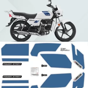Ultra Full Sticker Kit For SPlendor BS6 Blue