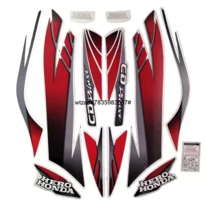 Ultra Full Sticker Kit For CD DELUXE TYPE3 SILVER RED