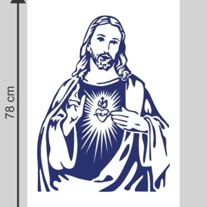 YS 58 cm Wall Sticker (Jesus christ,Surface Covering Area -58 x 76 cm) Removable Sticker  (Pack of 1)