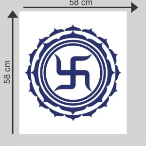 YS 58 cm Wall Sticker (Swastik ,Surface Covering Area -58 x 58 cm) Removable Sticker  (Pack of 1)