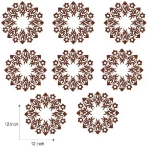YS 30 cm Wall Sticker (Round Motif,Surface Covering Area - 180 x 180 cm) 6 Qty. Removable Sticker  (Pack of 1)
